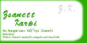 zsanett karpi business card